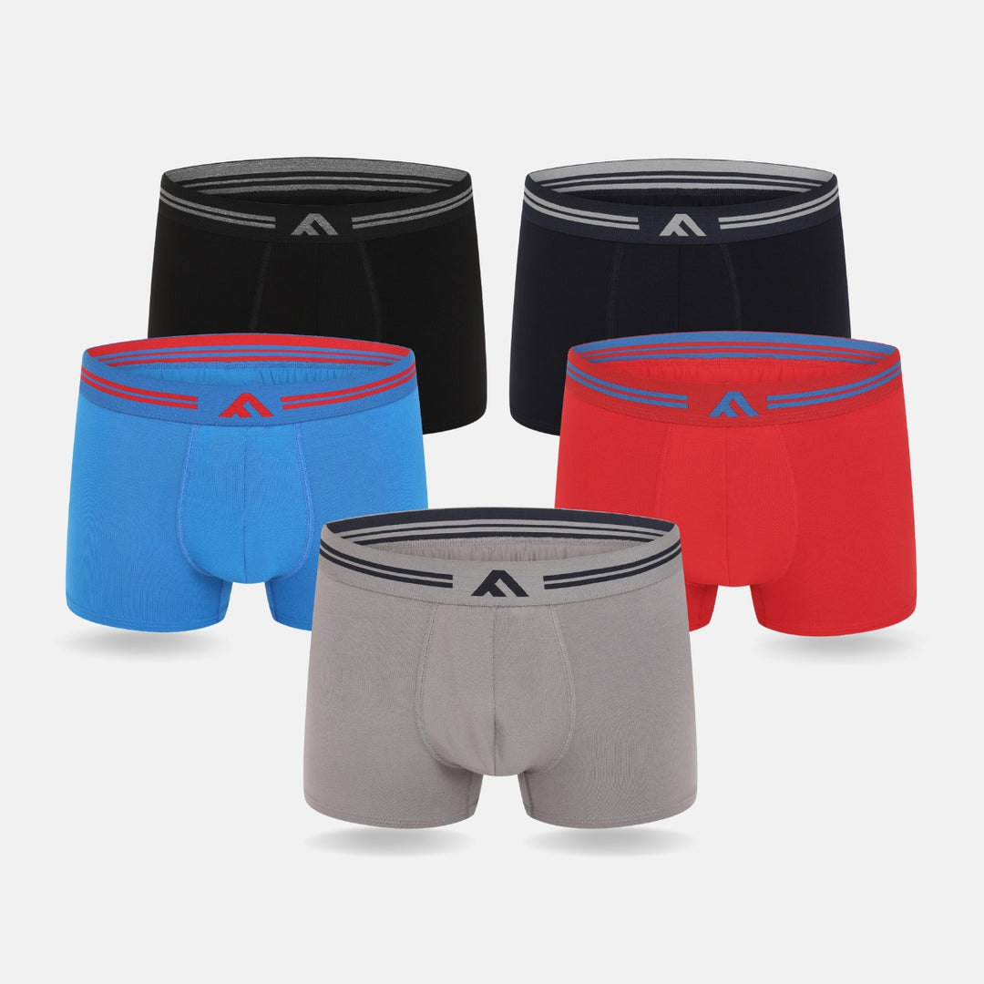 Hipster Fitted Bamboo Boxers (Blue)